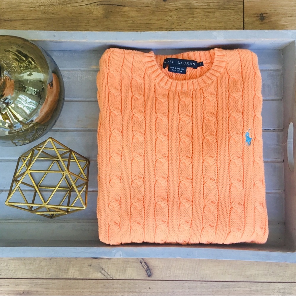 Ralph Lauren Cable-Knit Crew Neck Sweater